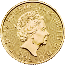 Pre-Owned 2018 UK Lunar Dog 1/4 oz Gold Coin