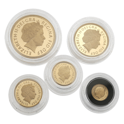 Pre-Owned 2014 UK Five Coin Sovereign Collection Gold Proof Set