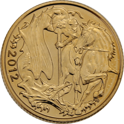 Pre-Owned 2012 UK Diamond Jubilee 'Struck on the Day' Full Sovereign Gold Coin