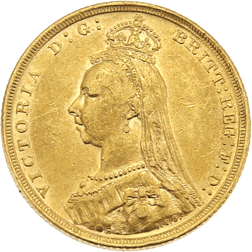Pre-Owned 1892 - Sydney Mint Victoria Jubilee Head Full Sovereign Gold Coin