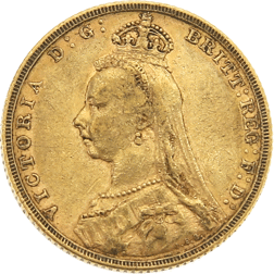 Pre-Owned 1892 - Melbourne Mint Victoria Jubilee Head Full Sovereign Gold Coin
