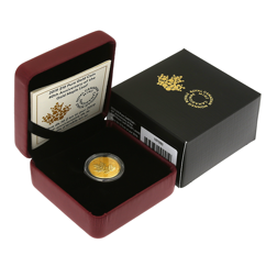 Pre-Owned 2019 Royal Canadian Mint 40th Anniversary of the Gold Maple Leaf 1/4oz Proof Gold Coin