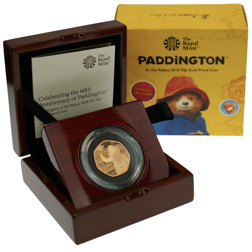 Pre-Owned 2018 UK 'Paddington at the Palace' Proof Gold 50p Coin
