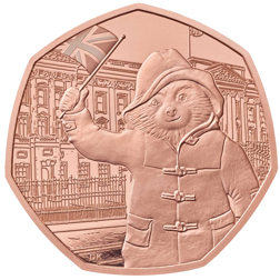 Pre-Owned 2018 UK 'Paddington at the Palace' Proof Gold 50p Coin