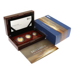 Pre-Owned 2019 UK Britannia Premium Gold Proof 3-Coin Set