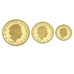 Pre-Owned 2019 UK Britannia Premium Gold Proof 3-Coin Set