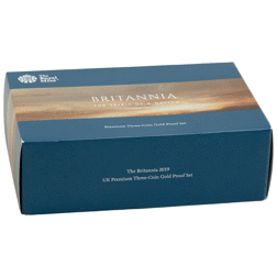 Pre-Owned 2019 UK Britannia Premium Proof Gold 3-Coin Set