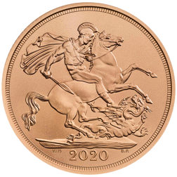 Pre-Owned 2020 UK VJ Day Brilliant Uncirculated Full Sovereign Gold Coin