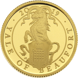 Pre-Owned 2019 UK Queen’s Beasts The Yale of Beaufort 1/4oz Proof Gold Coin