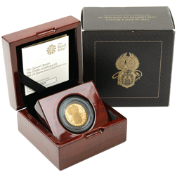 Pre-Owned 2021 UK Queen’s Beasts Griffin 1/4oz Proof Gold Coin