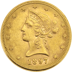 Pre-Owned 1897 USA 'Liberty Head' $10 Gold Coin