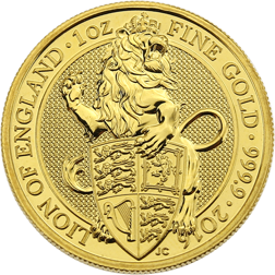 Pre-Owned 2016 UK Queen's Beasts The Lion 1oz Gold Coin - Damaged Outer Rim