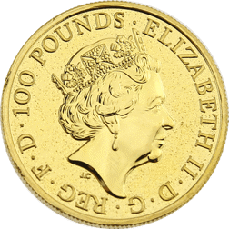Pre-Owned 2016 UK Queen's Beasts The Lion 1oz Gold Coin - Damaged Outer Rim
