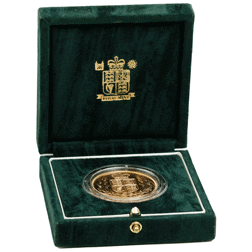 Pre-Owned 2002 UK Shield £5 Brilliant Uncirculated Gold Coin