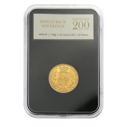 Pre-Owned 1866 London Mint DN.40 Victorian 'Shield' Full Sovereign Gold Coin - Slabbed