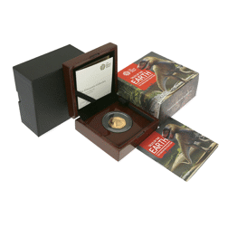 Pre-Owned 2020 UK 'Megalosaurus' Proof Gold 50p Coin