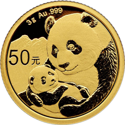 Pre-Owned Chinese Panda 3g Gold Coin - Mixed Dates