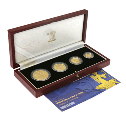 Pre-Owned 2001 UK Britannia Proof Gold 4-Coin Collection