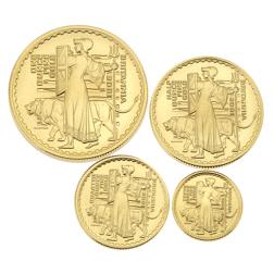 Pre-Owned 2001 UK Britannia Proof Gold 4-Coin Collection