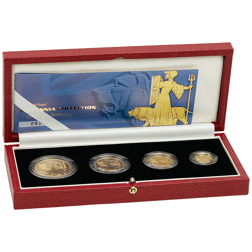 Pre-Owned 2001 UK Britannia Proof Gold 4-Coin Collection