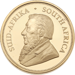 Pre-Owned 2017 South African Krugerrand 50th Anniversary 1oz Proof Design Gold Coin