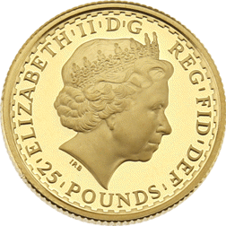 Pre-Owned 2008 UK Britannia 1/4oz Gold Proof Design Coin