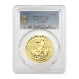 Pre-Owned 2019 UK Britannia 1oz Gold Coin - PCGS Graded MS69 - 37381141