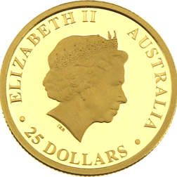 Pre-Owned 2017 Australian Kangaroo Proof Design 1/4oz Gold Coin