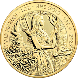 Pre-Owned 2022 UK Maid Marian Myths & Legends 1oz Gold Coin
