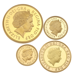 Pre-Owned 1999 UK Sovereign Proof Gold 4-Coin Collection