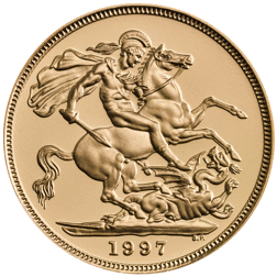 Pre-Owned 1997 UK Full Sovereign Proof Design Gold Coin
