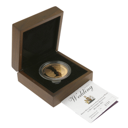 Pre-Owned 2011 UK Wedding of Prince William & Catherine £5 Proof Gold Coin - Missing Outer Box