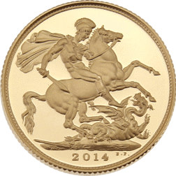 Pre-Owned 2014 UK Full Sovereign Proof Gold Coin - Missing Outer Box