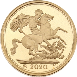 Pre-Owned 2020 UK Full Sovereign Gold Proof Coin - Missing Outer Box