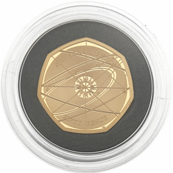 Pre-Owned 2017 UK Isaac Newton 50p Gold Proof Coin