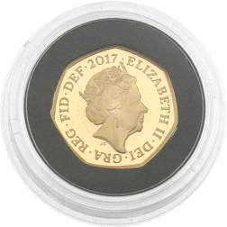 Pre-Owned 2017 UK Isaac Newton 50p Gold Proof Coin