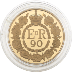 Pre-Owned 2016 UK Queen Elizabeth II's 90th Birthday £5 Proof Gold Coin