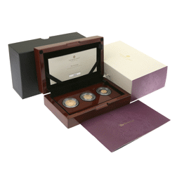 Pre-Owned 2022 UK Sovereign Gold Proof 3-Coin Set