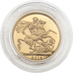 Pre-Owned 2014 UK Full Sovereign Gold Proof Coin