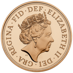 Pre-Owned 2015 UK Quintuple Sovereign Brilliant Uncirculated Gold Coin