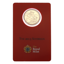 Pre-Owned 2013 India Mint Full Sovereign Gold Coin - Carded