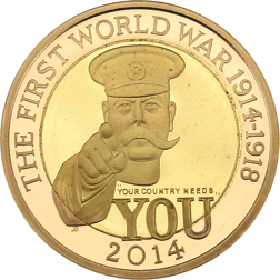 Pre-Owned 2014 UK 100th Anniversary of the First World War - Outbreak £2 Proof Gold Coin