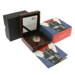 Pre-Owned 2020 UK 75th Anniversary of VE Day Gold Proof £2 Coin