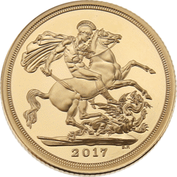 Pre-Owned 2017 UK Platinum Wedding Brilliant Uncirculated Full Sovereign Gold Coin