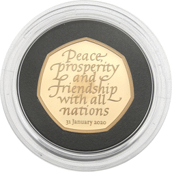 Pre-Owned 2020 UK Withdrawal from the European Union 50p Proof Gold Coin