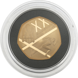 Pre-Owned 2014 UK Glasgow Commonwealth Games 50p Gold Proof Coin