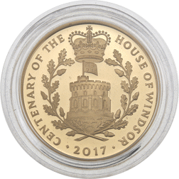 Pre-Owned 2017 UK Centenary Of The House of Windsor £5 Proof Gold Coin