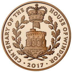 Pre-Owned 2017 UK Centenary Of The House of Windsor £5 Proof Gold Coin