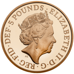 Pre-Owned 2017 UK Centenary Of The House of Windsor £5 Proof Gold Coin