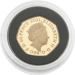 Pre-Owned 2021 UK 100 Years of Insulin 50p Proof Gold Proof Coin
